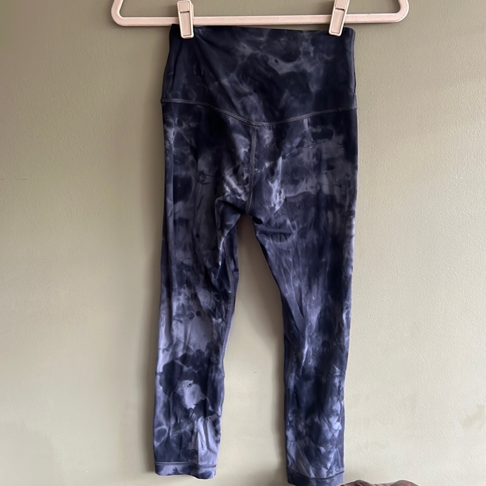 Align 21" High Rise Crop Diamond Dye Pitch Grey Graphite Grey
